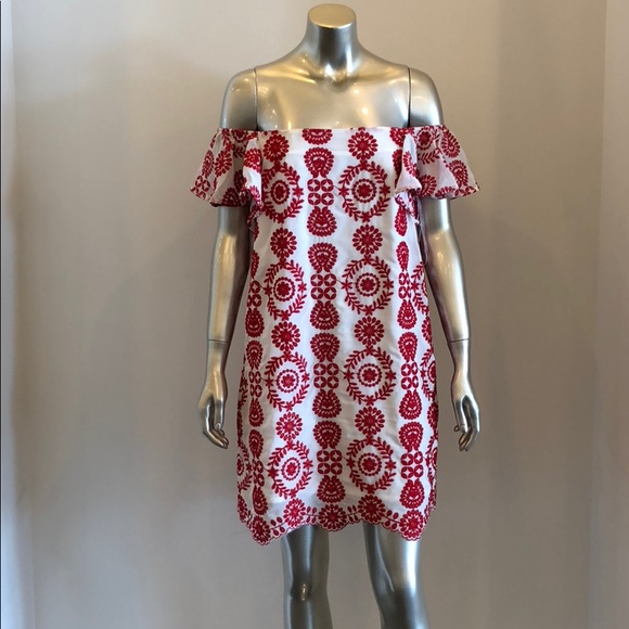 NWT Lucy Paris Off shldr printed dress - Picture 1 of 4